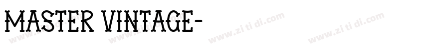 Master Vintage字体转换